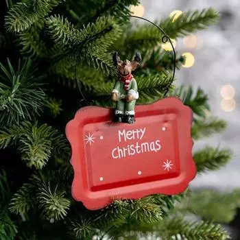 Рождественские украшения Снеговик Олень Санта-Клаус Подвеска на дверь Рождественская елка Украшение для вечеринок Подарок из кованого железа зелёный