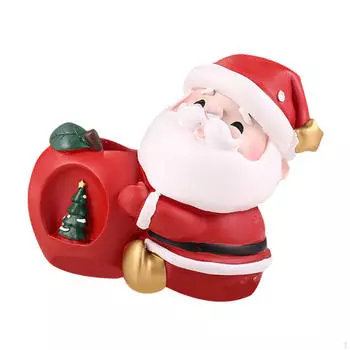 Рождественские украшения Статуя Санта-Клауса Хранение Конфет в банке Декор на год Фото Реквизит Подарок на праздник красный