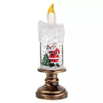 Рождественские украшения: Свеча Лампа Хрустальный шар Старик Снеговик Светящийся Ночник Светодиодная лента Основание для свечи The old man adding water