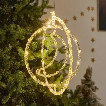 Рождественские украшения светодиодные гирлянды украшение подвесная фея теплый белый для праздника moon