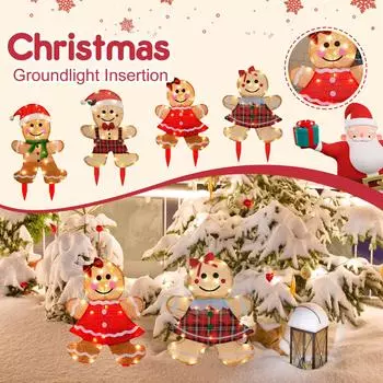 Рождественские украшения, светодиодный уличный декор, акриловый 2D-светильник, декор для рождественской вечеринки в помещении и на открытом воздухе, светодиодный свет для сада, патио и т. д. One Size