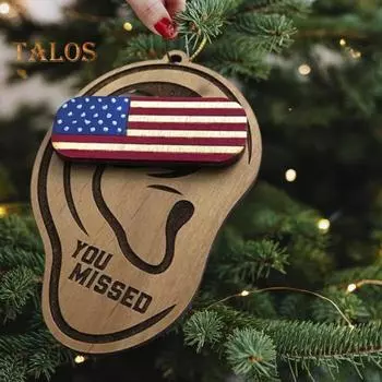 Рождественские украшения Трампа, которые вы пропустили, подвеска Трампа 2024, деревянная рождественская елка, подвесное украшение для сторонников Трампа A