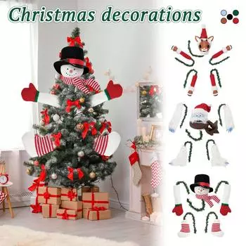 Рождественские украшения Украшение на елку Голова елки Руки и ноги украденные Рождественская лепнина Верхушка елки Венок Orament One Size