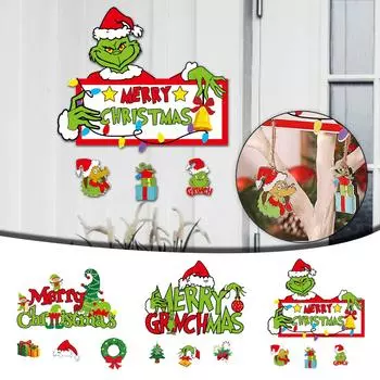 Рождественские украшения Весёлое Рождество Слово Табличка Деревянная подвесная подвеска с буквами Подвесное украшение One Size