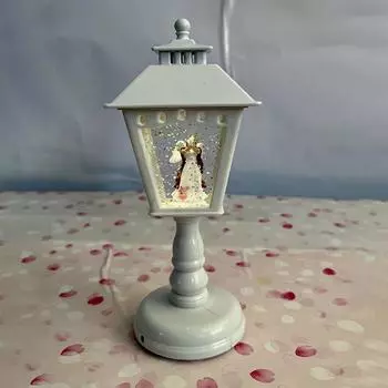 Рождественские украшения Ветряные лампы Музыкальные ночники с подсветкой Санта-Клаус Креативные украшения Настольные лампы Рождественские украшения для дома 05 теплый белый