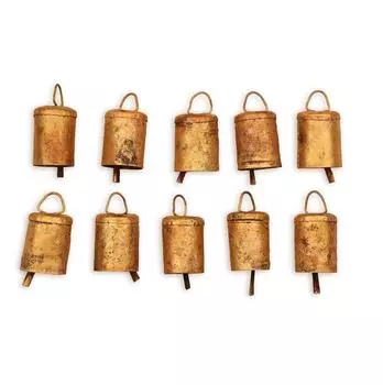 Рождественские украшения в деревенском стиле, изготовление маленьких винтажных колокольчиков, звонкий коровий колокольчик 10-х годов