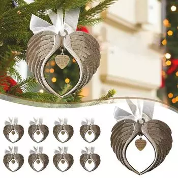 Рождественские украшения в виде ангела Мемориальные украшения для потерянных семей серебряный