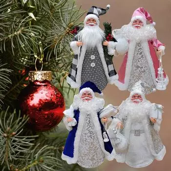 Рождественские украшения в виде куклы Санта-Клауса, многоцелевые сувениры для вечеринок, подарки, стоячие статуэтки, скульптуры для спальни, украшение для внутреннего праздника, журнального столика красный