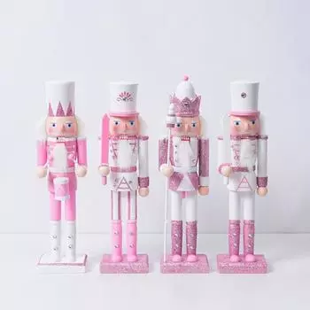 Рождественские украшения в виде Щелкунчика, деревянная кукольная фигурка Щелкунчика, настольная фигурка для домашнего декора, отеля, ресторана 25 cm A