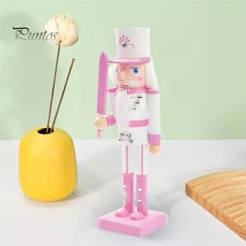 Рождественские украшения в виде Щелкунчика, деревянная кукольная фигурка Щелкунчика, настольная фигурка для домашнего декора, отеля, ресторана 25 cm A