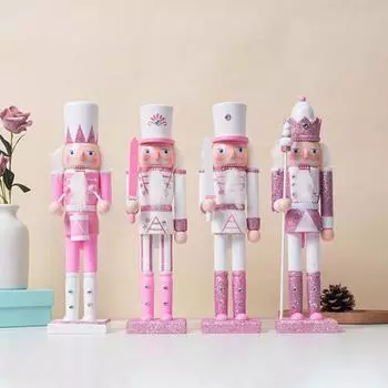 Рождественские украшения в виде Щелкунчика, деревянная кукольная фигурка Щелкунчика, настольная фигурка для домашнего декора, отеля, ресторана 25 cm A