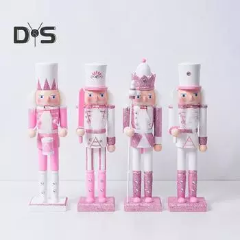 Рождественские украшения в виде Щелкунчика, деревянная кукольная фигурка Щелкунчика, настольная фигурка для домашнего декора, отеля, ресторана 25 cm A