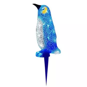 Рождественские украшения в виде светящихся пингвинов, рождественские украшения в виде пингвинов с огнями, садовые кучи в виде пингвинов для наружного украшения на земле 14x6CM