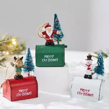 Рождественские украшения в виде воздушного шара, кованый железный воздушный шар, парашют, статуэтка Санты/снеговика/оленя для украшения домашней елки