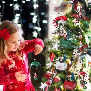 Рождественские украшения в виде воздушного шара, кованый железный воздушный шар, парашют, статуэтка Санты/снеговика/оленя для украшения домашней елки