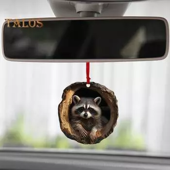 Рождественские украшения в виде животных 2D Акриловые украшения в виде лесных животных Веселые принты с животными Совы Еноты Коалы Праздничные украшения F