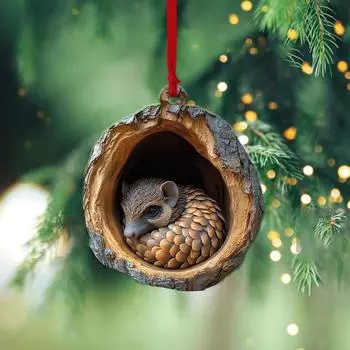 Рождественские украшения в виде животных Рождественские украшения Акриловые украшения в виде животных Новогодние украшения Рождественские подвески, стоящие на елке One Size