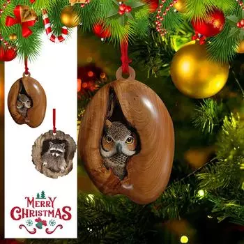 Рождественские украшения в виде животных Рождественские украшения Акриловые украшения в виде животных Новогодние украшения Рождественские подвески One Size