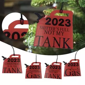 Рождественские украшения, веселые и памятные, акриловые подвески, елочные украшения, подвески, украшение бочки с красным бензином One Size