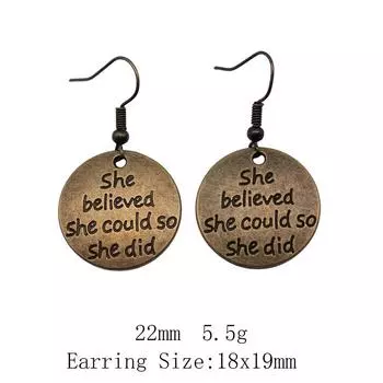 Рождественские украшения, висячие серьги, бирка OM Peace, китайские серьги-подвески и подвески, распродажа товаров, серьги длинные A11-1pair-18x8mm