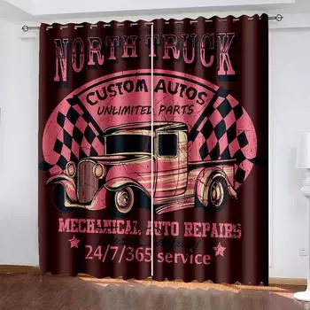 Рождественские украшения занавес 3D мультфильм Санта-Клаус Рождественская елка полиэстер ткань занавес снеговик узор праздничная атмосфера W132cm x H160cm&Hook