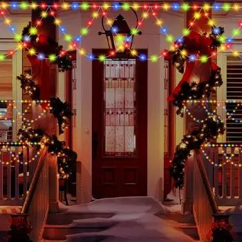 Рождественские уличные гирлянды 138 светодиодов 4M/13FT 8 режимов USB праздничные огни для сада, двора, свадьбы, вечеринки, дома, балкона, декора