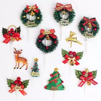 Рождественские вечеринки, рождественская елка, гирлянда, колокольчики, подарок, 3D украшения, украшения