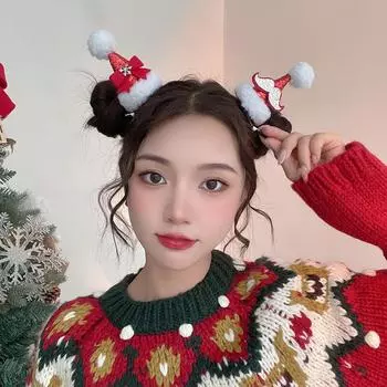 Рождественские заколки для волос для женщин и девочек, рождественская повязка на голову, рога оленя, заколка для волос, детские новогодние заколки, головные уборы