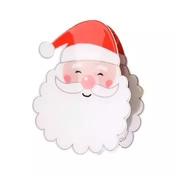 Рождественские заколки-крабы для волос, мультяшный снеговик, Санта-Клаус, заколка для рождественских украшений, акула, средний Ac E3G9 style6-One size