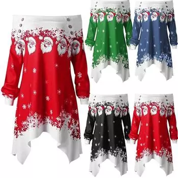 Рождественские женские топы на молнии с принтом в горошек, толстовка с капюшоном, пуловер, блузка, футболка XL тёмно-синий