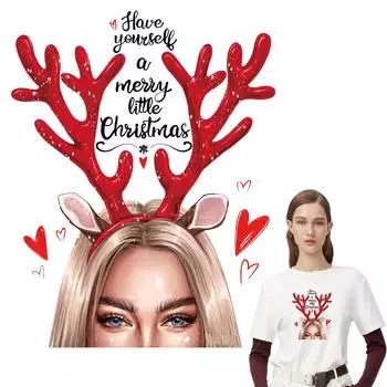 Рождественские женские железные нашивки для одежды, наклейки для одежды, термопресс, аппликация, парчи, Ropa, толстовки, сделай сам, термопереносы, Рождественский подарок 19.6x25cm