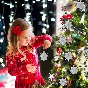 Рождественские звезды украшения | Звезды, висящие для украшения рождественской елки - Мини-елочные украшения, подвесные украшения, украшения для рождественской елки, 4 шт. 4pcs/pack