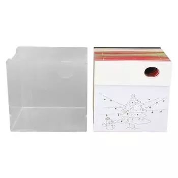 Рождественский 3D-блокнот для заметок Инновационное искусство резьбы по бумаге 3D-липкие заметки Блокнот для резьбы по дереву