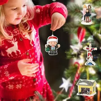 Рождественский адвент-календарь 2024, 24-дневный рождественский календарь обратного отсчета, акриловые праздничные фигурки, подвеска для рождественского домашнего декора