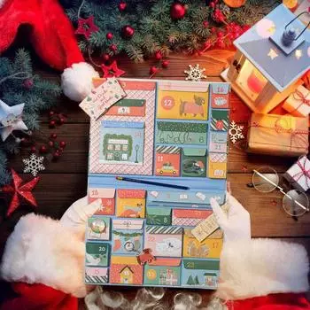 Рождественский адвент-календарь 2024 года, 25 книжных подарков, рождественский обратный отсчет, украшение для любителей книг, адвент-календарь, набор литературных сюрпризов