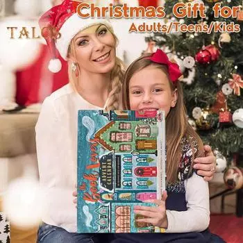 Рождественский адвент-календарь 2024 года, 25 книжных подарков, рождественский обратный отсчет, украшение для любителей книг, адвент-календарь, набор литературных сюрпризов A
