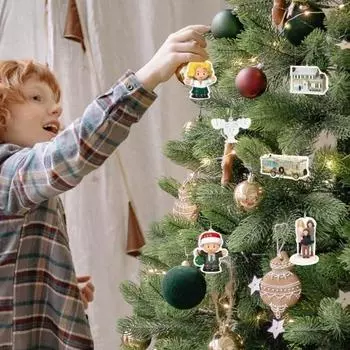 Рождественский адвент-календарь 2024 года от National Lampoonu, обратный отсчет на 24 дня, глухая коробка с подвесками в виде кукол, рождественский декор для дома