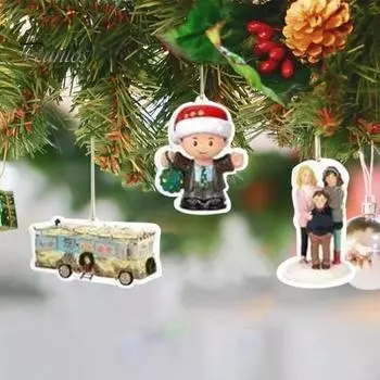 Рождественский адвент-календарь 2024 года от National Lampoonu, обратный отсчет на 24 дня, глухая коробка с подвесками в виде кукол, рождественский декор для дома A