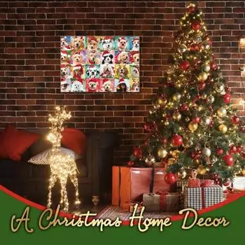 Рождественский адвент-календарь 2024 года, пазл 1008 шт., набор пазлов «Щенок», семейный картон