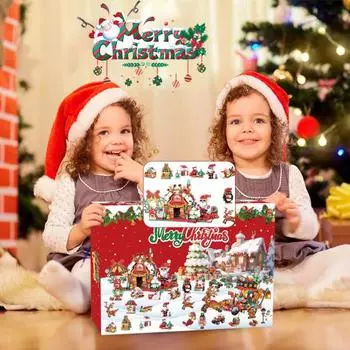 Рождественский адвент-календарь 2024 года, рождественский домик на дереве, набор игрушек, сюрприз, обратный отсчет до Рождества, календарь для взрослых, подростков и девочек