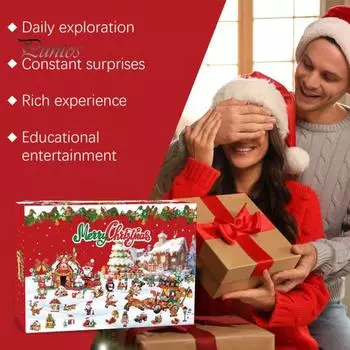 Рождественский адвент-календарь 2024 года, рождественский домик на дереве, набор игрушек, сюрприз, обратный отсчет до Рождества, календарь для взрослых, подростков, девочек 3–6 лет E