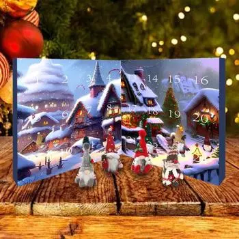 Рождественский адвент-календарь 2024 года с гномом, обратный отсчет до Рождества, 24 дня, слепая коробка с