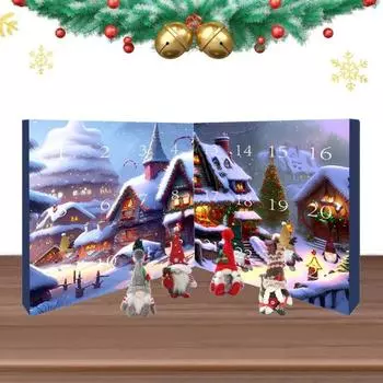 Рождественский адвент-календарь 2024 года с обратным отсчетом на 24 дня, слепая коробка с мини-плюшевыми куклами-гномами, праздничное украшение Sets
