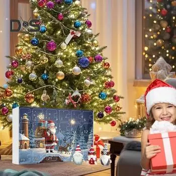 Рождественский адвент-календарь 2024 года с обратным отсчетом в 24 дня до Рождества, плюшевый гном, украшение, миниатюрная кукла-гном, игрушечный набор Xmas Santa Claus