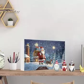 Рождественский адвент-календарь 2024 года с обратным отсчетом в 24 дня до Рождества, плюшевый гном, украшение, миниатюрная кукла-гном, игрушечный набор Xmas Santa Claus