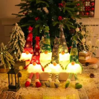 Рождественский адвент-календарь 2024 года с обратным отсчетом 24 коллекционных плюшевых кукол-гномов, праздничное украшение на стену, подарок для взрослых и детей A