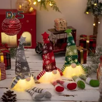 Рождественский адвент-календарь 2024 года с обратным отсчетом 24 коллекционных плюшевых кукол-гномов, праздничное украшение на стену, подарок для взрослых и детей B