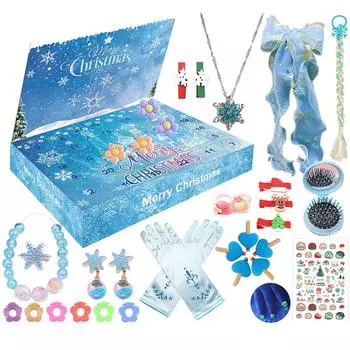 Рождественский адвент-календарь 2024 года содержит 24 подарка, рождественские милые фигурки кукольный адвент-календарь