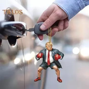 Рождественский адвент-календарь 2024 года, украшения, обратный отсчет на 24 дня, подвеска для автомобиля в виде акрила, зеркало заднего вида, домашний офис, сувениры на рождественскую елку 1pc