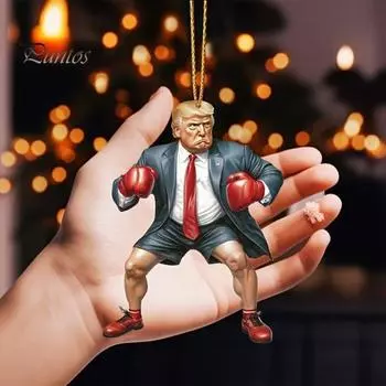 Рождественский адвент-календарь 2024 года, украшения, обратный отсчет на 24 дня, подвеска для автомобиля в виде акрила, зеркало заднего вида, домашний офис, сувениры на рождественскую елку 1pc